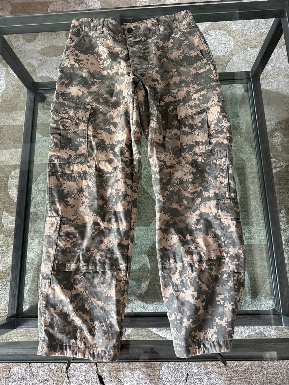 Army combat uniform digital camo cargo pants.